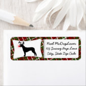 Étiquette Noël de Rhodesian Ridgeback (En situation)