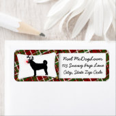 Étiquette Noël de Shiba Inu (En situation)