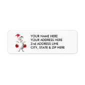 Étiquette Noël de volley-ball (Devant)