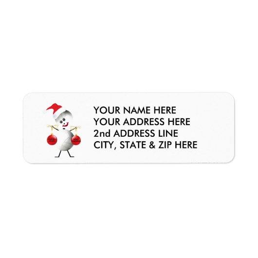 Étiquette Noël de volley-ball (Devant)