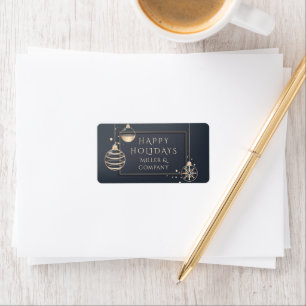Étiquette Noël d'entreprise moderne et chic