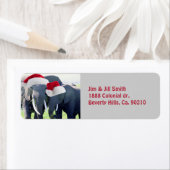 Étiquette Noël des éléphants inoubliable (En situation)