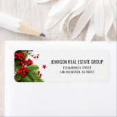 Étiquette Noël des Fêtes de Holly Berries (En situation)