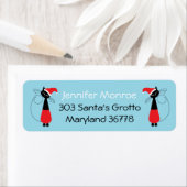 Étiquette Noël des père Noël (En situation)