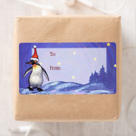 Étiquette Noël des pingouins (En situation)