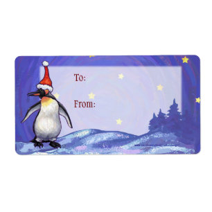 Étiquette Noël des pingouins