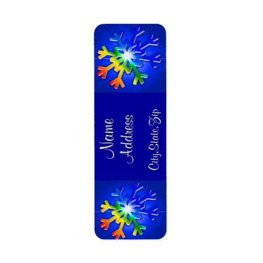 Étiquette Noël d'hiver (Devant)