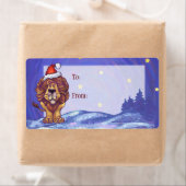 Étiquette Noël du lion (En situation)