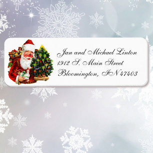 Étiquette Noël du Père Noël Personnaliser Adresse de retour