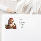 Étiquette Noël du Père Noël Saint Nicolas (En situation)