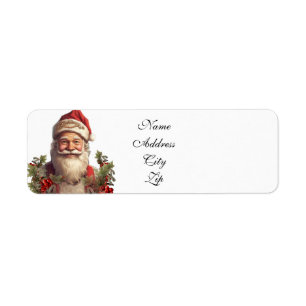 Étiquette Noël du Père Noël Saint Nicolas