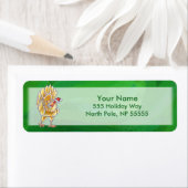 Étiquette Noël Du Poulet Sur Vert (En situation)