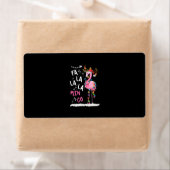 Étiquette Noël - Fa-La-La-Mingo Flamant rose avec Noël (En situation)