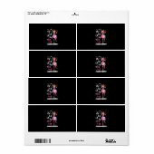 Étiquette Noël - Fa-La-La-Mingo Flamant rose avec Noël (Feuille entière)