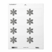 Étiquette Noël Fête Silencieux Snowflake Star Design (Feuille entière)