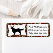 Étiquette Noël Golden Retriever (En situation)