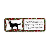 Étiquette Noël Golden Retriever (Devant)