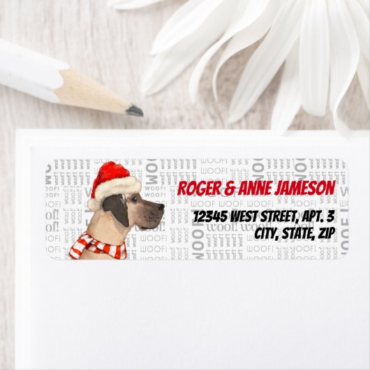 Étiquette Noël Grand Danse dans une Écharpe (En situation)