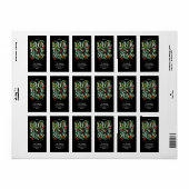 Étiquette NOËL Greenery Berries Adresse (Feuille entière)