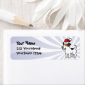 Étiquette Noël Jack Russell Terrier (En situation)