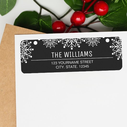 Étiquette Noël joyeux | Flèches noires et blanches