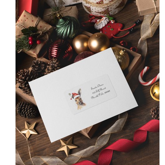 Étiquette Noël Kangaroo, personnalisable