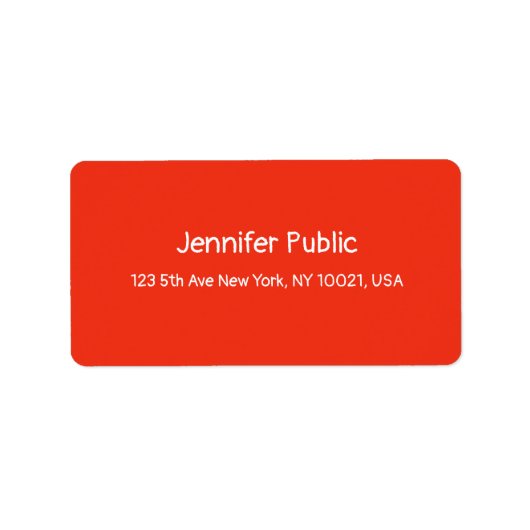 Étiquette Noël manuscrit rouge blanc Modèle Adresse (Devant)