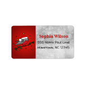 Étiquette Noël mignon Red Robin Bird (Devant)