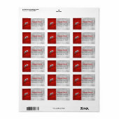 Étiquette Noël mignon Red Robin Bird (Feuille entière)