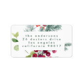 Étiquette Noël moderne Simple Holiday Adresse (Devant)