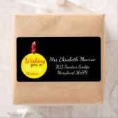 Étiquette Noël Moon Vous Souhaite Un Joyeux Noël (En situation)