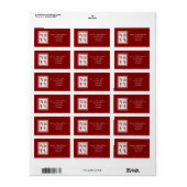 Étiquette NOEL Noël Vacances Rouge et Blanc (Feuille entière)