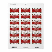 Étiquette Noël occidental (Feuille entière)