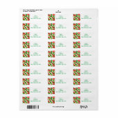 Étiquette Noël Ovals (Feuille entière)
