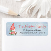 Étiquette Noël Père Noël Gnome Holiday Personnalisé (En situation)