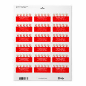 Étiquette Noël Pickball (Feuille entière)