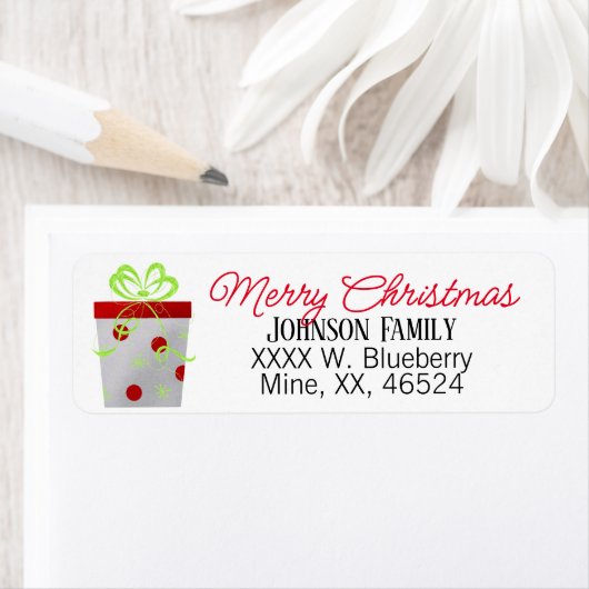 Étiquette Noël présent (En situation)