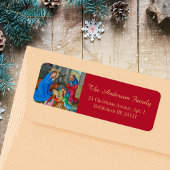 Étiquette Noël Religieux catholique Médiéval chrétien