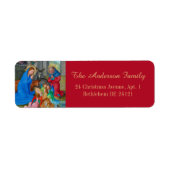 Étiquette Noël Religieux catholique Médiéval chrétien (Devant)