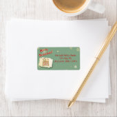 Étiquette Noël rétro (En situation)