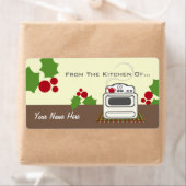Étiquette Noël Rétro De La Cuisine De... (En situation)