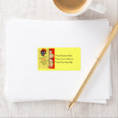 Étiquette Noël rétro les années 50 Joyeux Noël (En situation)