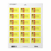 Étiquette Noël rétro les années 50 Joyeux Noël (Feuille entière)