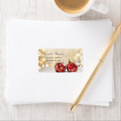 Étiquette Noël Rouge (En situation)