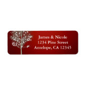 Étiquette Noël Rustic Tree Fête Invitations (Devant)