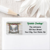 Étiquette Noël rustique (En situation)