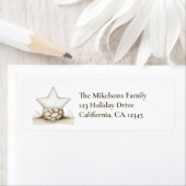 Étiquette Noël rustique et cosy (En situation)