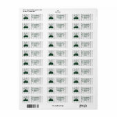 Étiquette Noël rustique Woodland (Feuille entière)