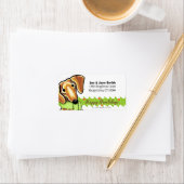 Étiquette Noël Smooth Red Dachshund (En situation)