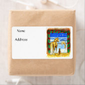 Étiquette Noël stable (En situation)